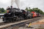 GSMR 1702 leads the 10:30 AM train out of Bryson City